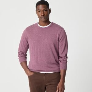 J Crew Sweater-Tee Men's Pink Long Sleeve Cotton Crewneck SIZE M